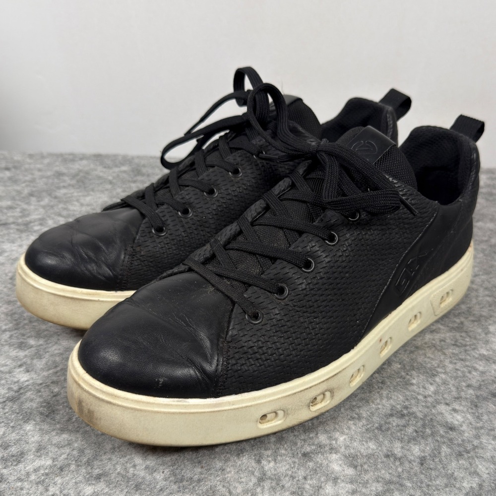 ECCO Cool 2.0 GTX Gore-Tex Surround Black Leather Sneakers Mens 10-10.5 Shoes